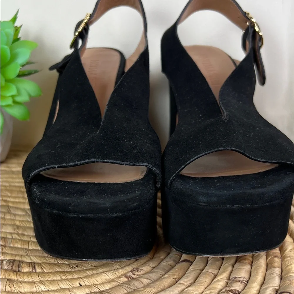 Nomasei Taxi Sandals, Elegant Black Women's Platform Sandals 36.5